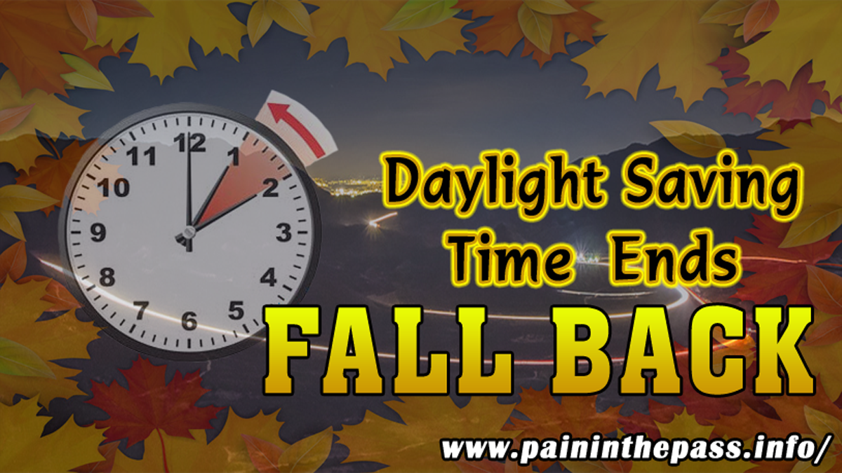 Daylight Saving Time Ends 11/5