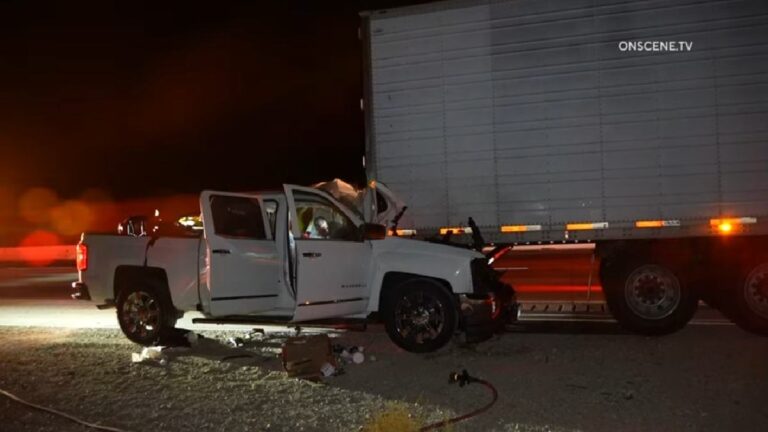 Driver airlifted to Hospital after Pickup Truck Rear-Ends Semi Tractor ...