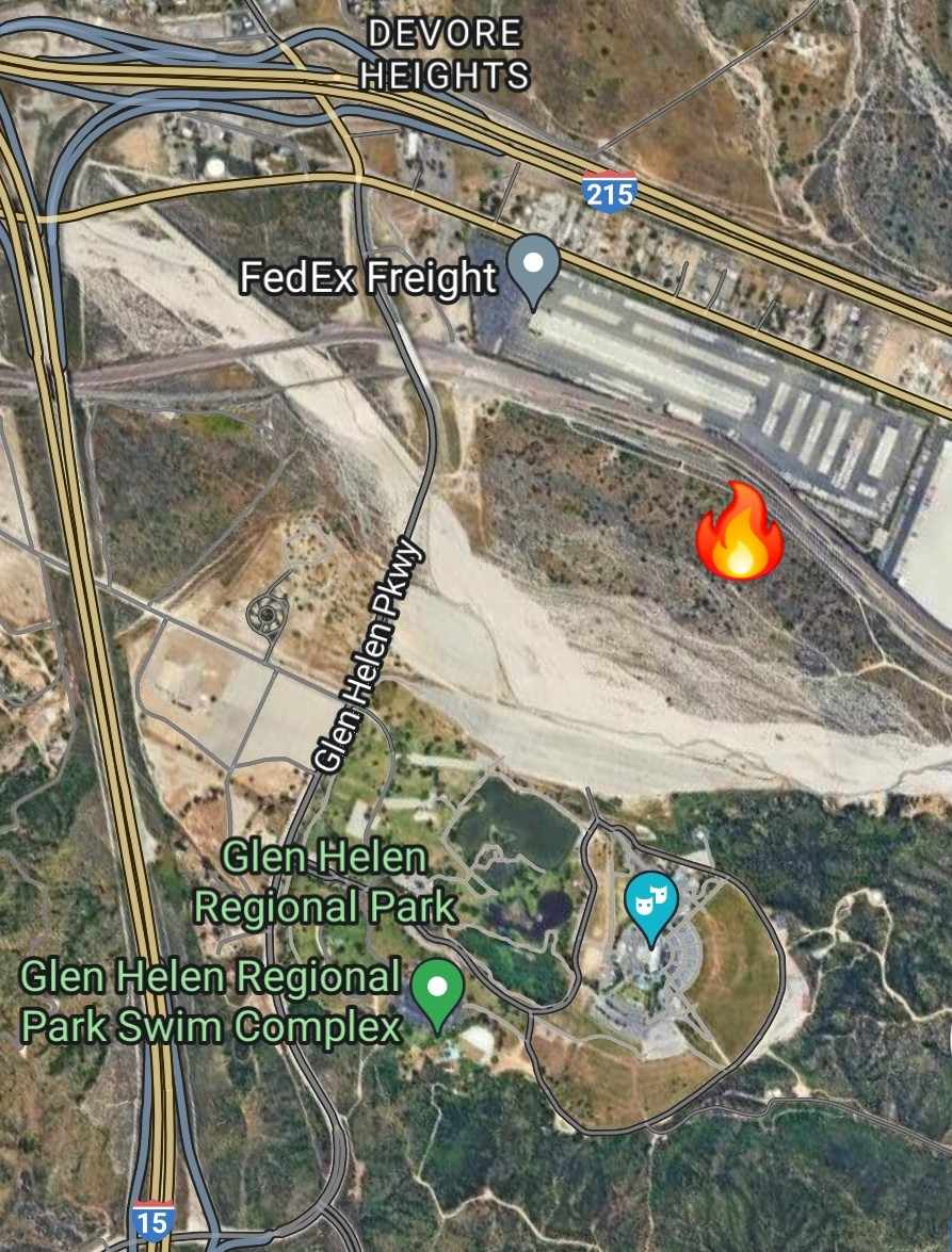 Brush fire burns 5 acres in Devore Monday Afternoon - Pain In The Pass