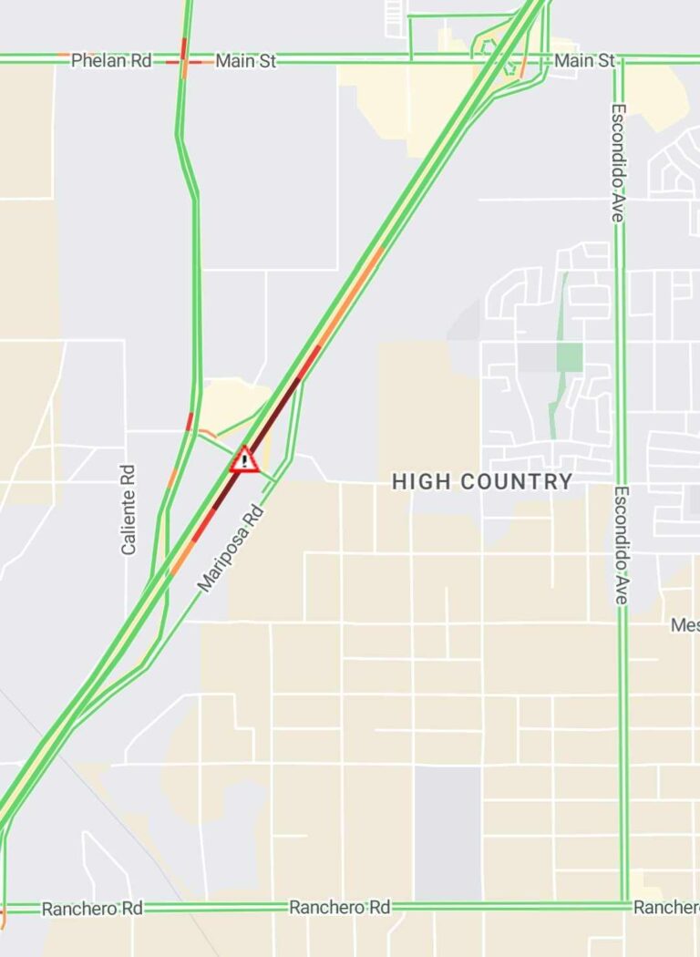 Rainy Weather Prompt Lane Closure on Northbound I-15 in Hesperia Sunday ...