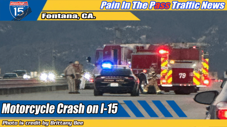 Three-Vehicle Crash Involving Motorcycle Causes Traffic on I-15 in ...