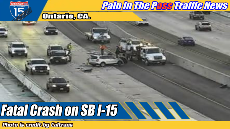 Fatal Rollover Crash Tuesday Morning on Southbound 15 Freeway near ...