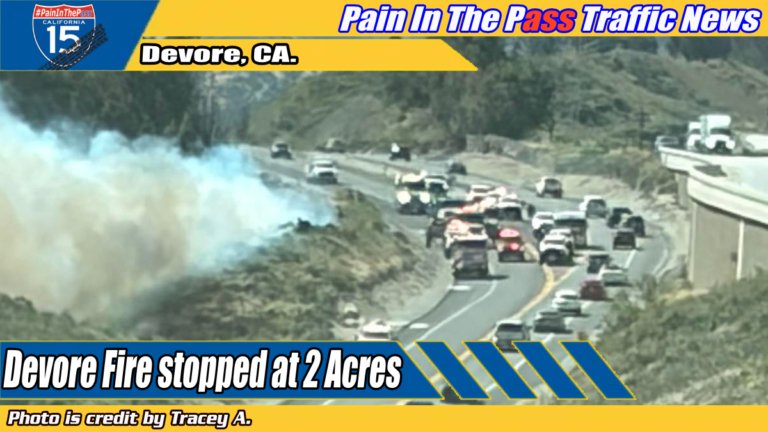 Firefighters Battle 3-Acre Brush Fire in Devore Near the 15/215 Freeway ...